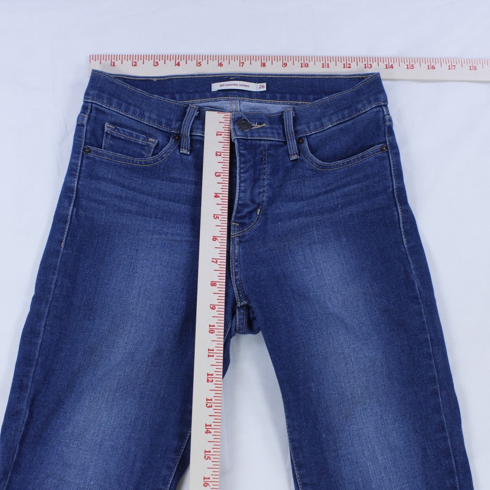 Levi's 311 Shaping Skinny Jeans for Women - Medium/Dark Blue - Size W26 / L32 - Picture 10 of 10